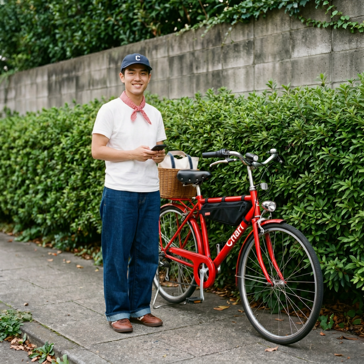 Boxy lookbook — red bicycle